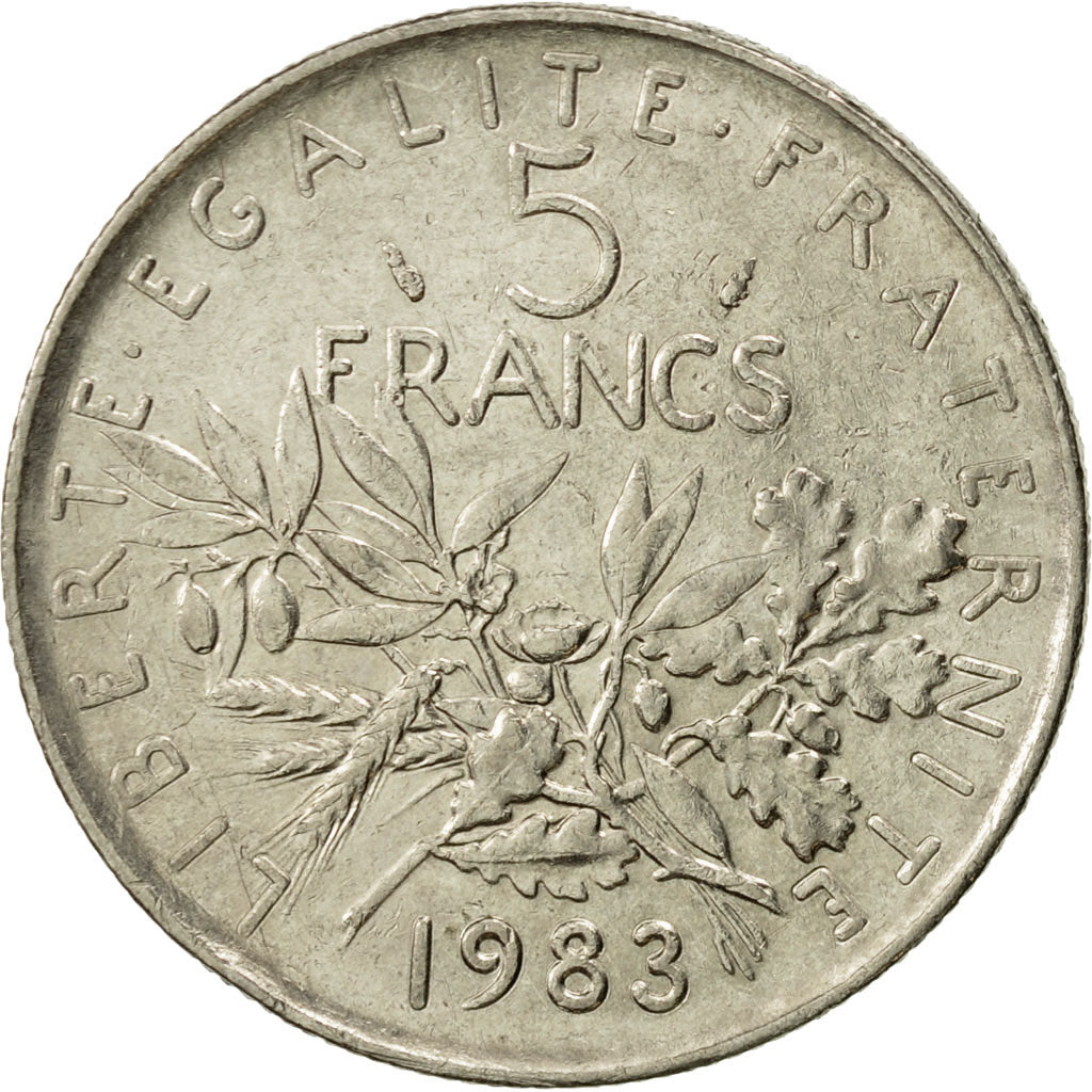 Coin, France, Semeuse, 5 Francs, 1983, Paris, AU(55-58), Nickel Clad
