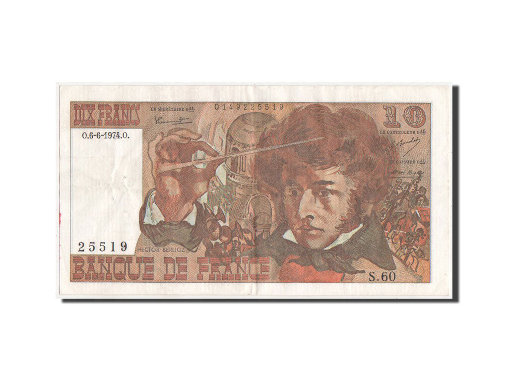 France, 10 Francs, 10 F 1972-1978 ''Berlioz'', 1974, KM #150a, AU(50-53), S.60,.