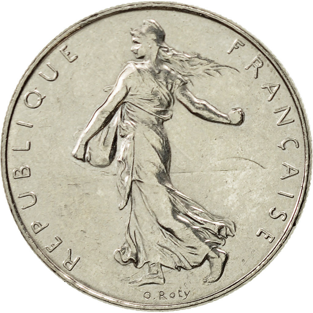 France, Semeuse, Franc, 1988, Paris, AU(55-58), Nickel, KM:925.1, Gadoury:474