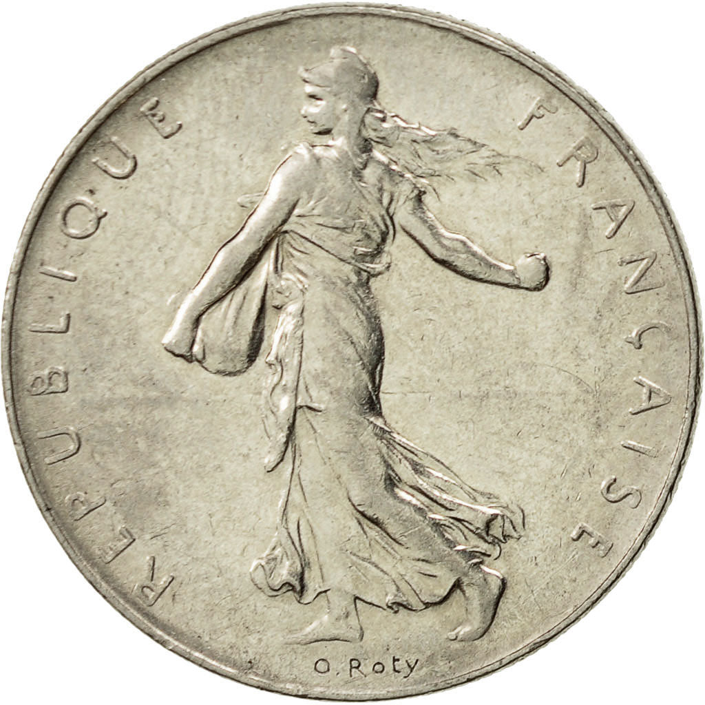 Coin, France, Semeuse, Franc, 1975, Paris, AU(55-58), Nickel, KM:925.1
