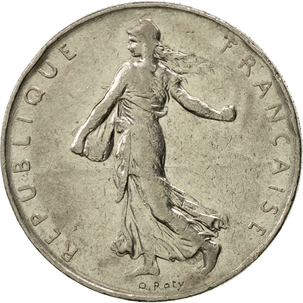 Moneta, Francia, Semeuse, Franc, 1976, Paris, BB+, Nichel, KM:925.1, Gadoury:474