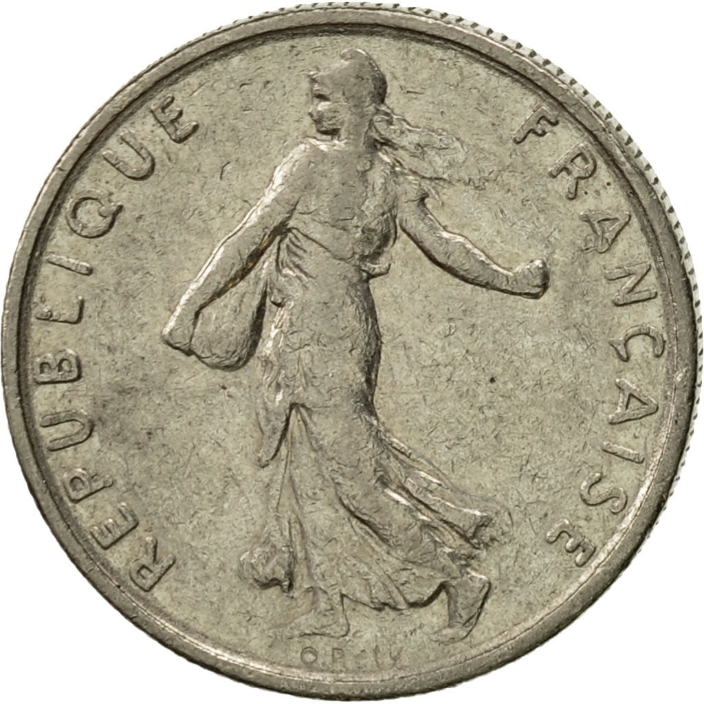 Moneda, Francia, Semeuse, 1/2 Franc, 1969, Paris, MBC+, Níquel, KM:931.1