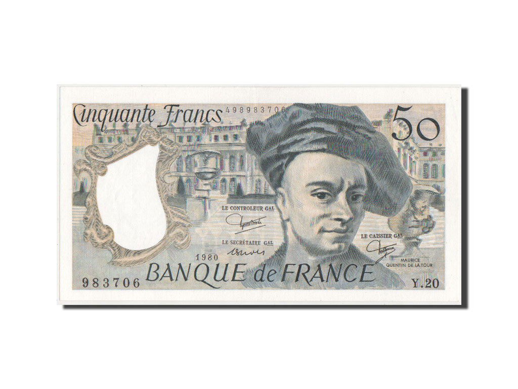Billete, Francia, 50 Francs, 50 F 1976-1992 ''Quentin de La Tour'', 1980, EBC+