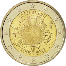 Luxembourg, 2 Euro, 10 ans de l'Euro, 2012, MS(63), Bi-Metallic, KM:119