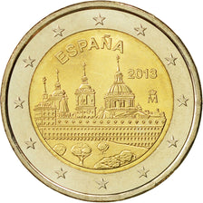 Spain, 2 Euro, Escurial, 2013, AU(55-58), Bi-Metallic