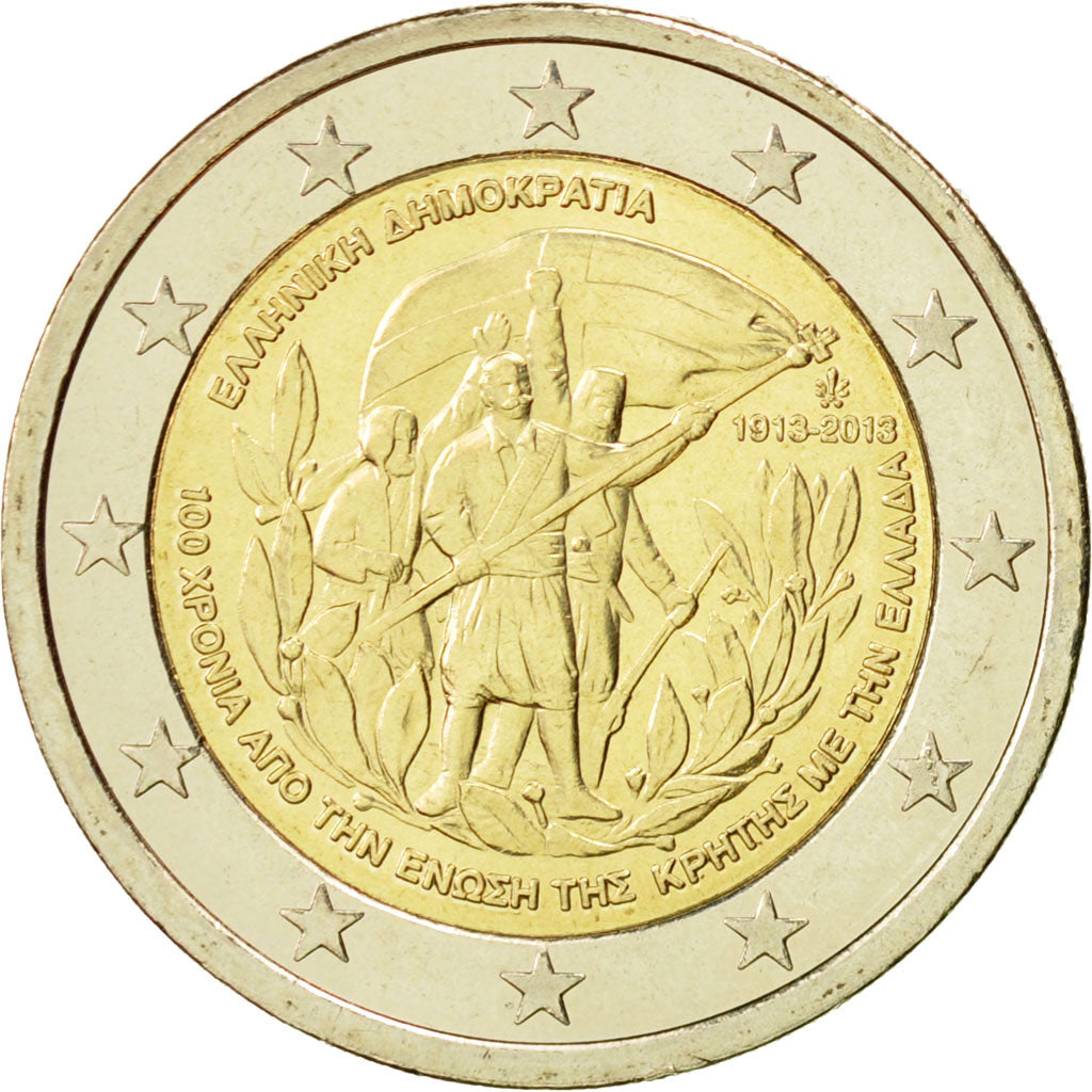Grecia, 2 Euro, Crète - Grèce, 2013, SC, Bimetálico