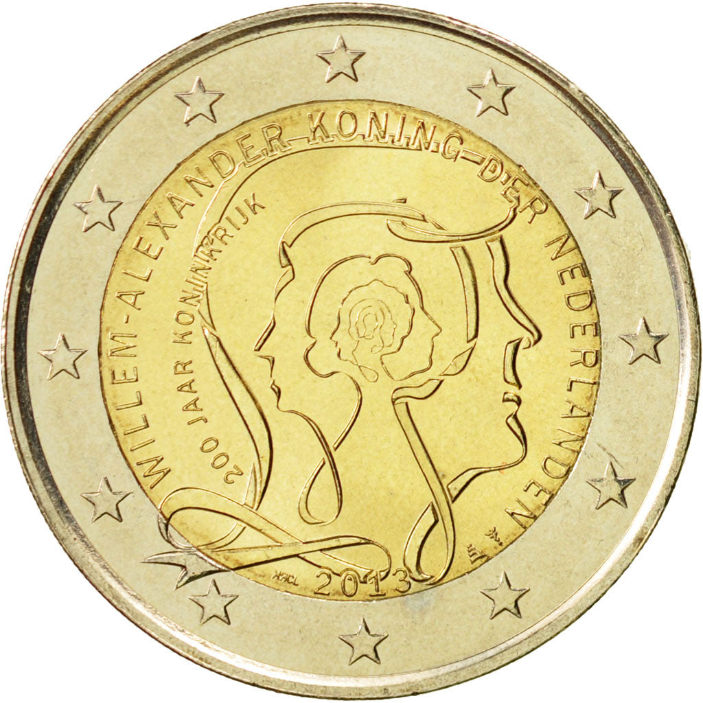 Países Bajos, 2 Euro, Royaume des Pays-Bas, 2013, SC, Bimetálico