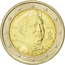 Italy, 2 Euro, Giovanni Pascoli, 2012, MS(60-62), Bi-Metallic, KM:355