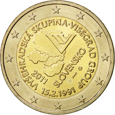 Slowakije, 2 Euro, Visegrad, 2011, UNC-, Bi-Metallic, KM:114
