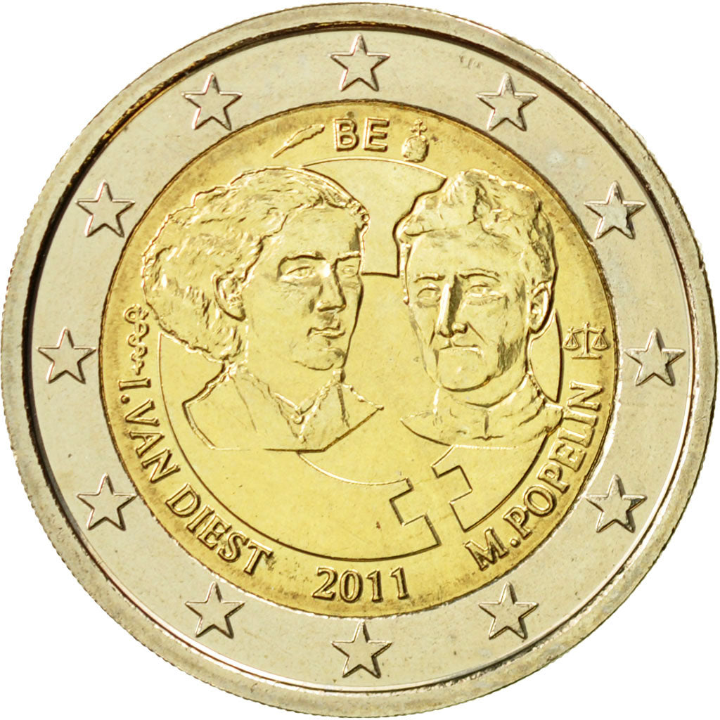Belgique, 2 Euro, Women's Day, 2011, SPL, Bi-Metallic, KM:308