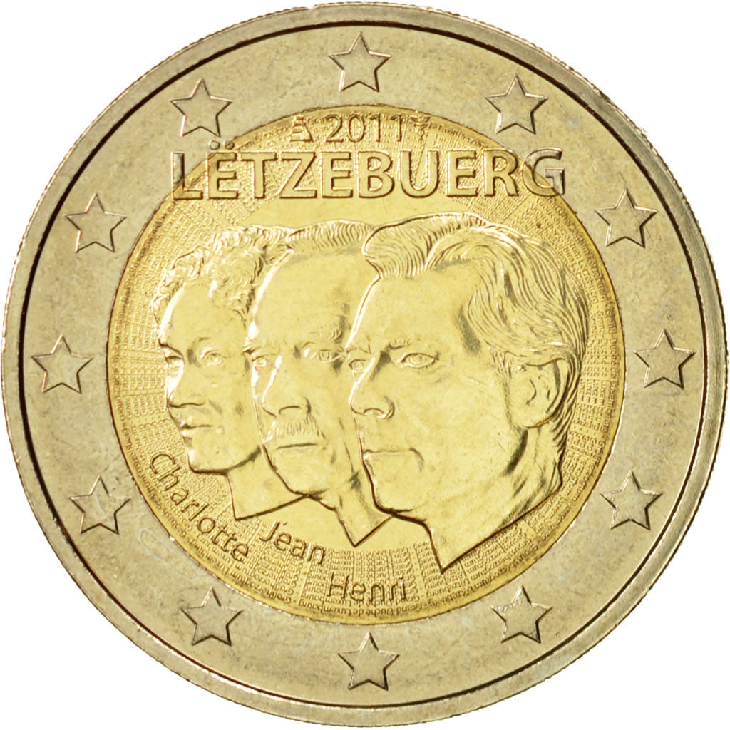 Luxembourg, 2 Euro, Grand-Duché, 2011, MS(63), Bi-Metallic, KM:116