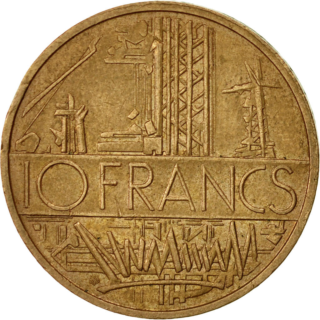 Coin, France, Mathieu, 10 Francs, 1976, Paris, AU(50-53), Nickel-brass, KM:940