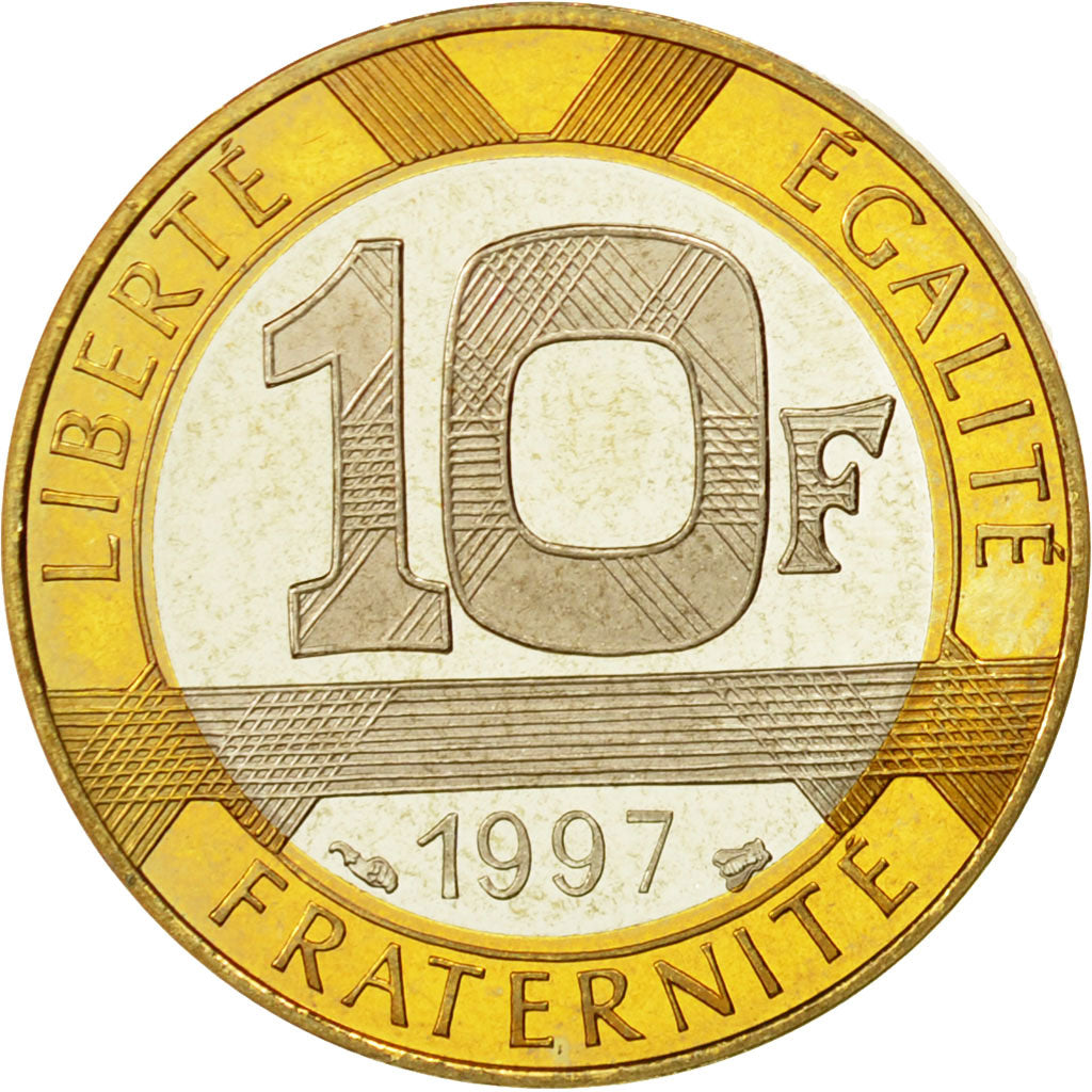 Moneda, Francia, Génie, 10 Francs, 1997, Paris, FDC, Aluminio - bronce