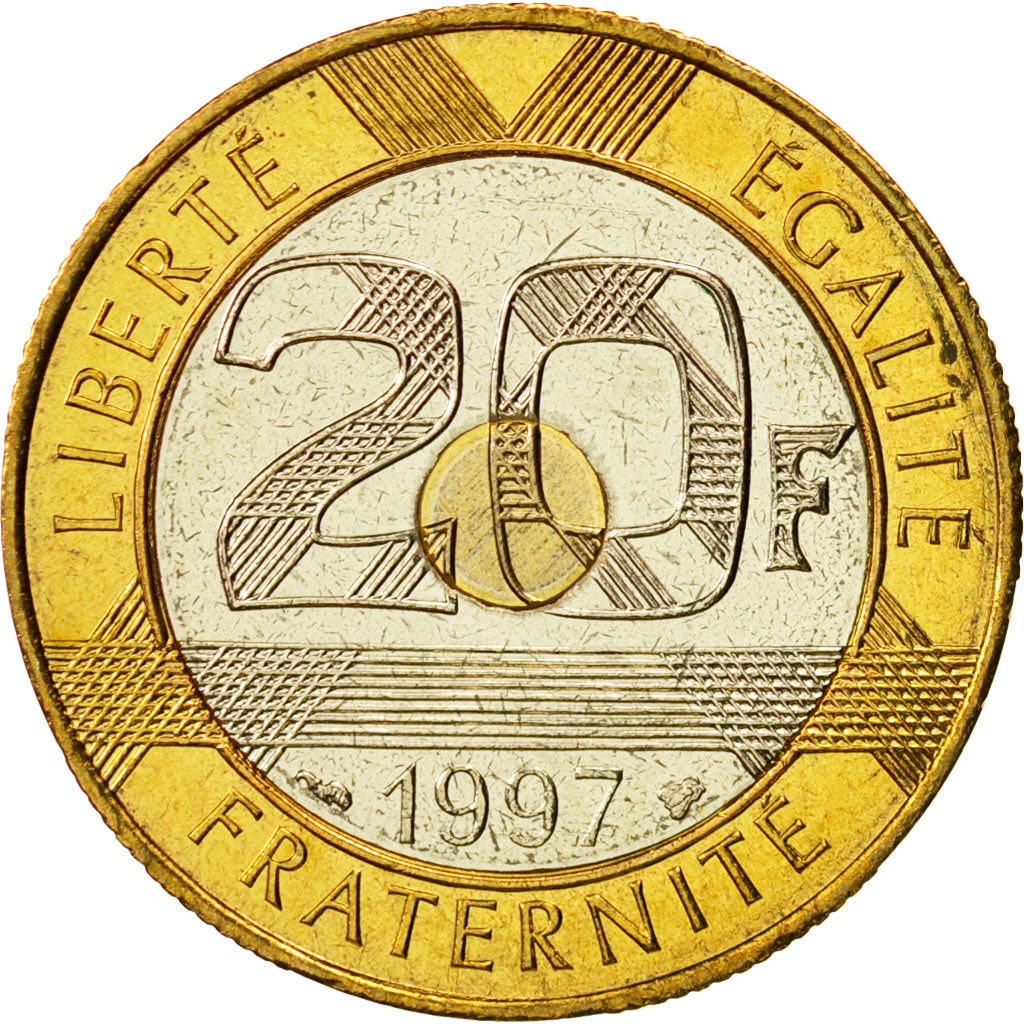 Coin, France, Mont Saint Michel, 20 Francs, 1997, Paris, MS(65-70)