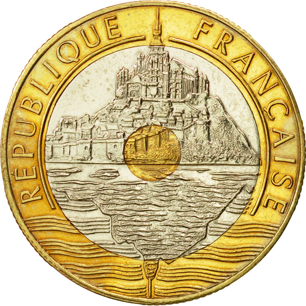 Coin, France, Mont Saint Michel, 20 Francs, 1998, Paris, MS(65-70)