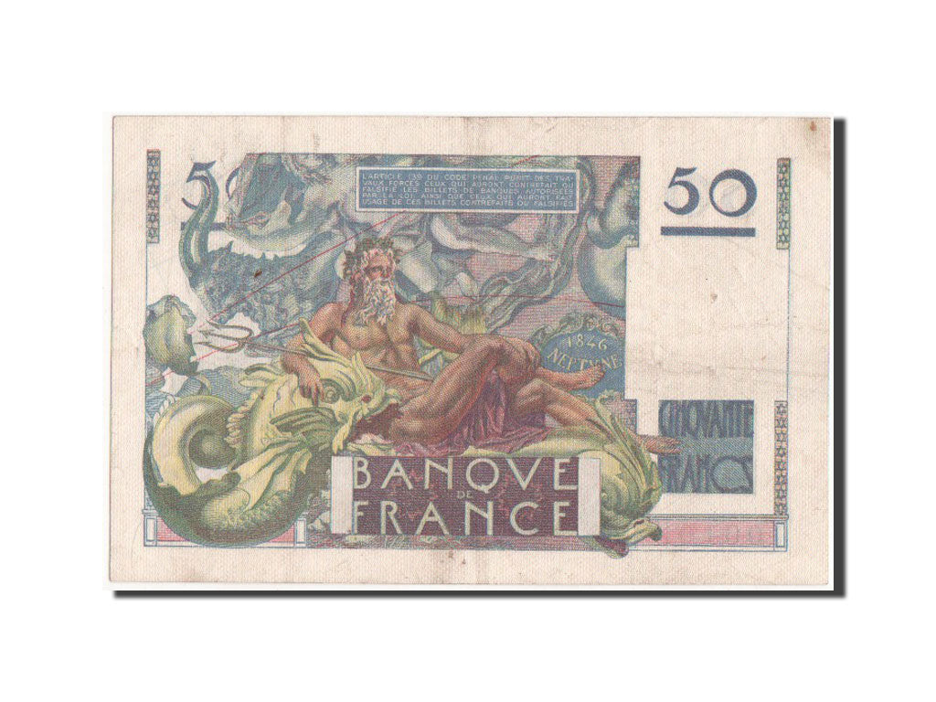 France, 50 Francs, 50 F 1946-1951 ''Le Verrier'', 1946, KM #127a, AU(50-53),...