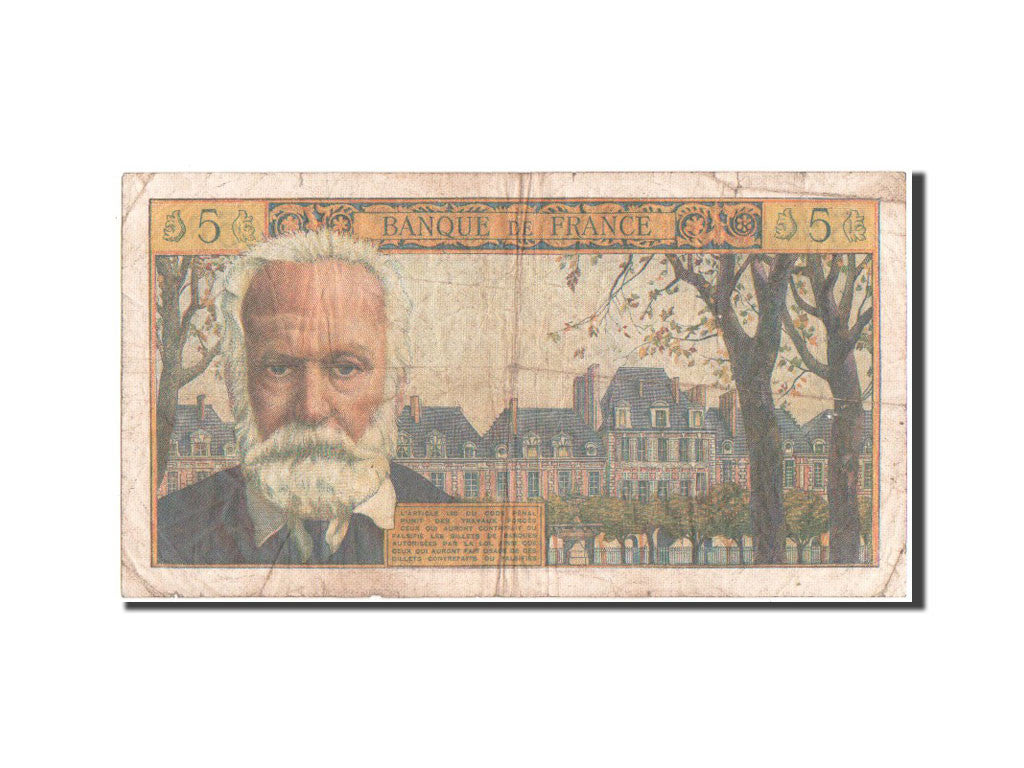 France, 5 Nouveaux Francs, 5 NF 1959-1965 ''Victor Hugo'', 1965, KM #141a,...