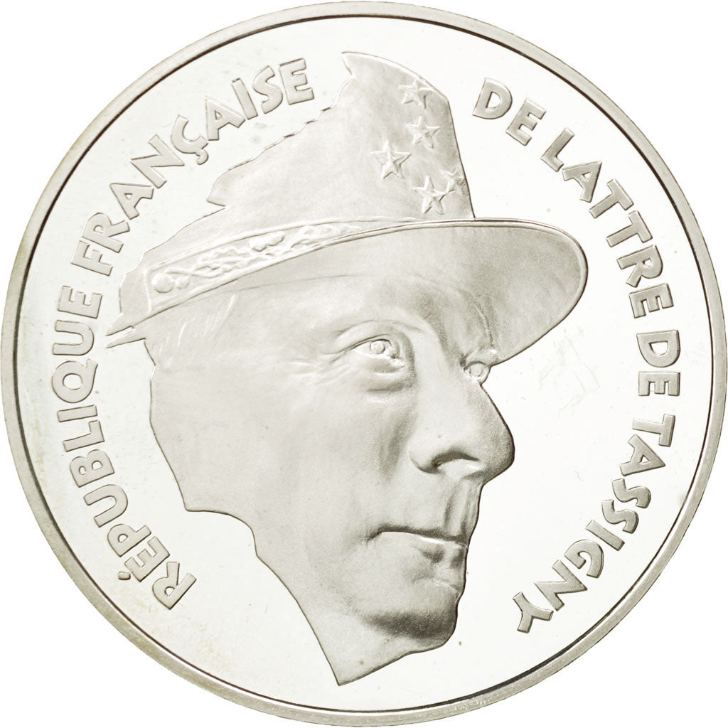 France, Lattre de Tassigny, 100 Francs, 1994, Paris, MS(65-70), Silver, KM:1044