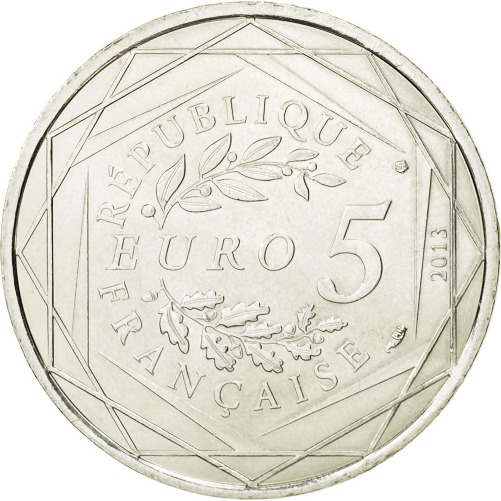 Francia, 5 Euro, Liberté, 2013, SC+, Plata