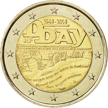 Coin, France, 2 Euro, D-Day, 2014, MS(63), Bi-Metallic