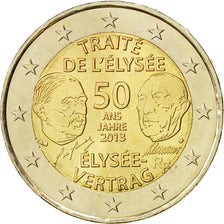 Münze, Frankreich, 2 Euro, Traité de l'Elysée, 2013, UNZ, Bi-Metallic