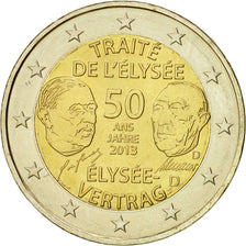 Germany, 2 Euro, Traité de l'Elysée, 2013, MS(63), Bi-Metallic