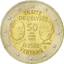 Duitsland, 2 Euro, Traité de l'Elysée, 2013, UNC-, Bi-Metallic