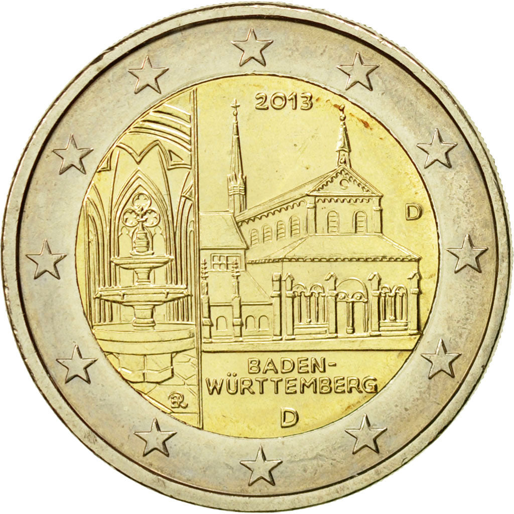 Germany, 2 Euro, Baden-Wurttemberg, 2013, MS(63), Bi-Metallic