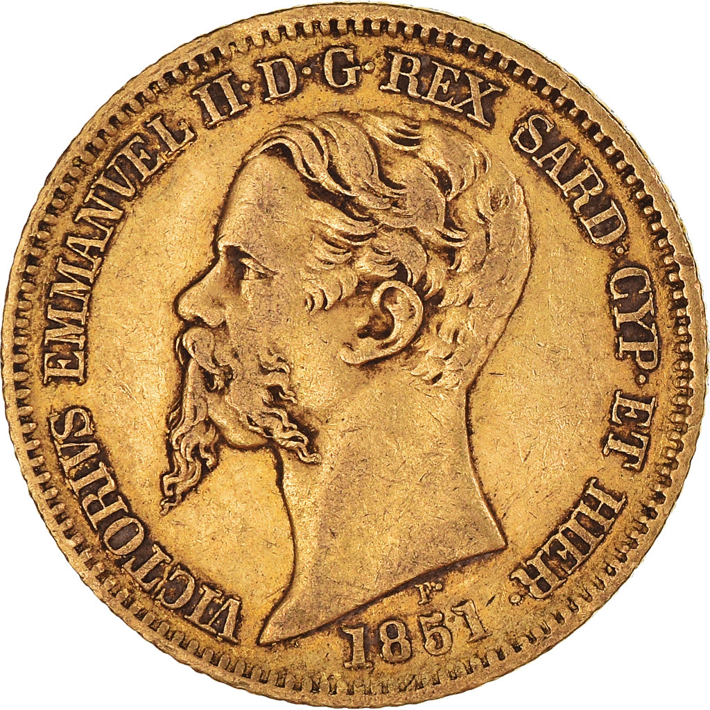 Münze, Italien Staaten, SARDINIA, Vittorio Emanuele II, 20 Lire, 1851, Genoa