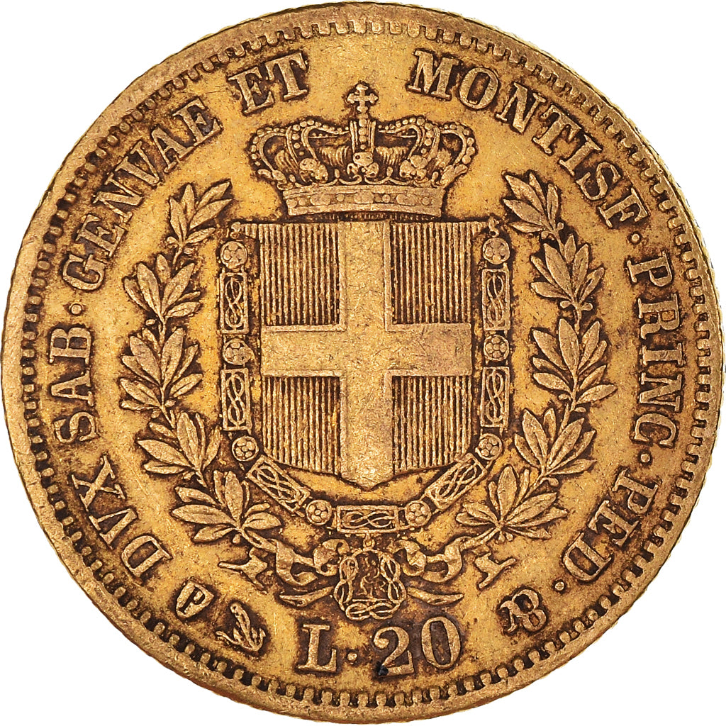 Münze, Italien Staaten, SARDINIA, Vittorio Emanuele II, 20 Lire, 1851, Genoa