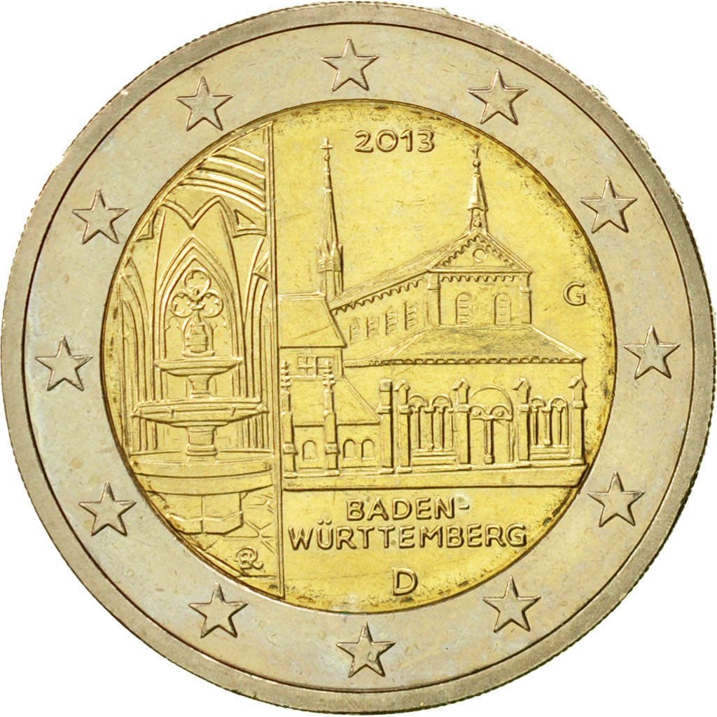 Germania, 2 Euro, Baden-Wurttemberg, 2013, SPL, Bi-metallico