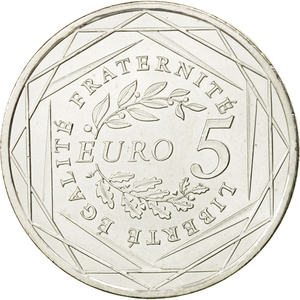 Francia, 5 Euro, 2008, SC, Plata, KM:1534