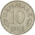 Moneda, Dinamarca, Margrethe II, 10 Öre, 1973, Copenhagen, MBC, Cobre -