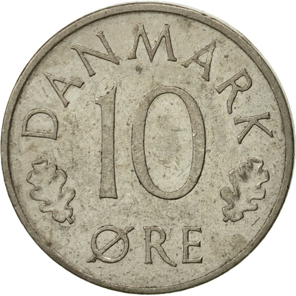 Coin, Denmark, Margrethe II, 10 Öre, 1975, Copenhagen, EF(40-45)
