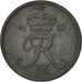Moneda, Dinamarca, Frederik IX, 2 Öre, 1966, Copenhagen, MBC, Cinc, KM:840.2
