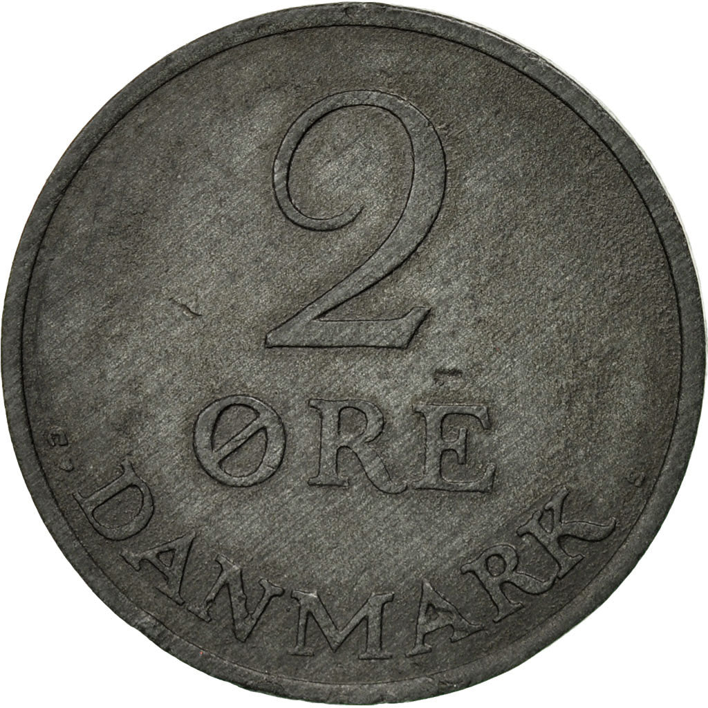Coin, Denmark, Frederik IX, 2 Öre, 1966, Copenhagen, EF(40-45), Zinc, KM:840.2