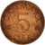 Coin, Denmark, Margrethe II, 5 Öre, 1980, Copenhagen, EF(40-45), Copper Clad