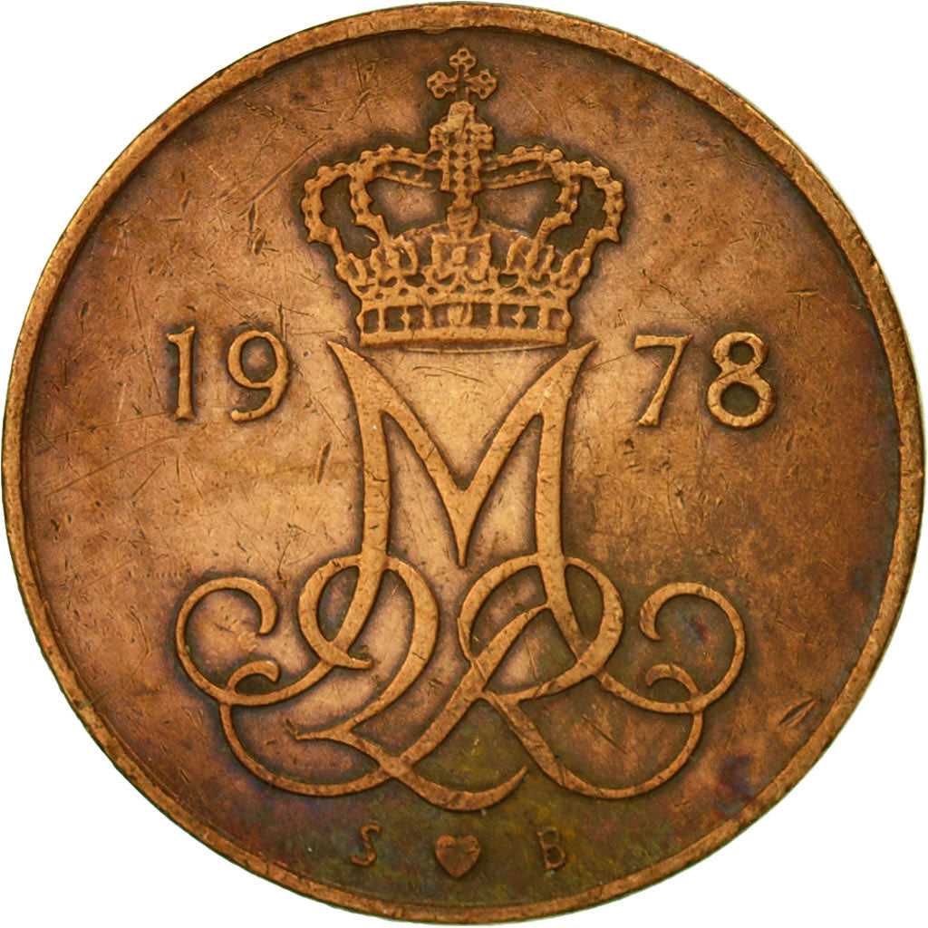Monnaie, Danemark, Margrethe II, 5 Öre, 1978, Copenhagen, TTB, Copper Clad