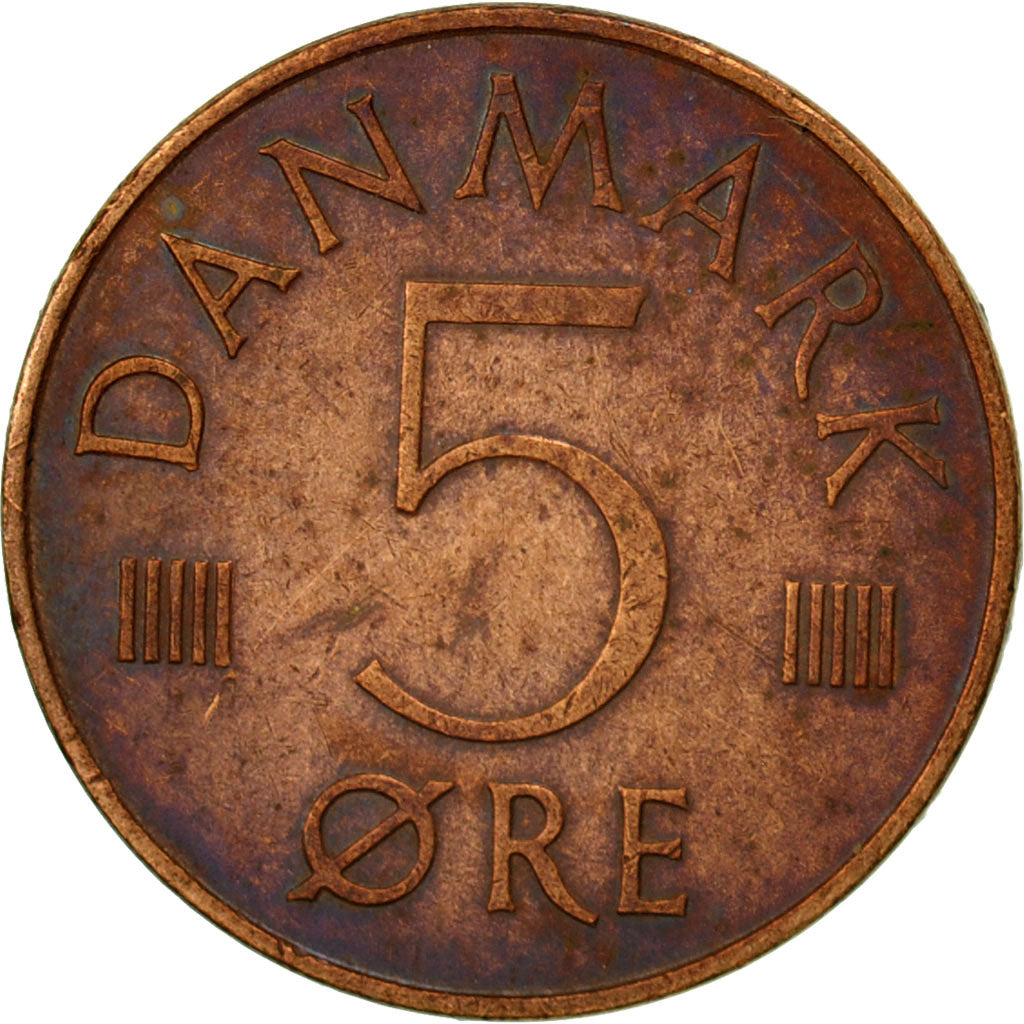 Monnaie, Danemark, Margrethe II, 5 Öre, 1976, Copenhagen, TTB, Copper Clad
