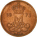 Moneta, Danimarca, Margrethe II, 5 Öre, 1973, Copenhagen, BB, Ferro placcato