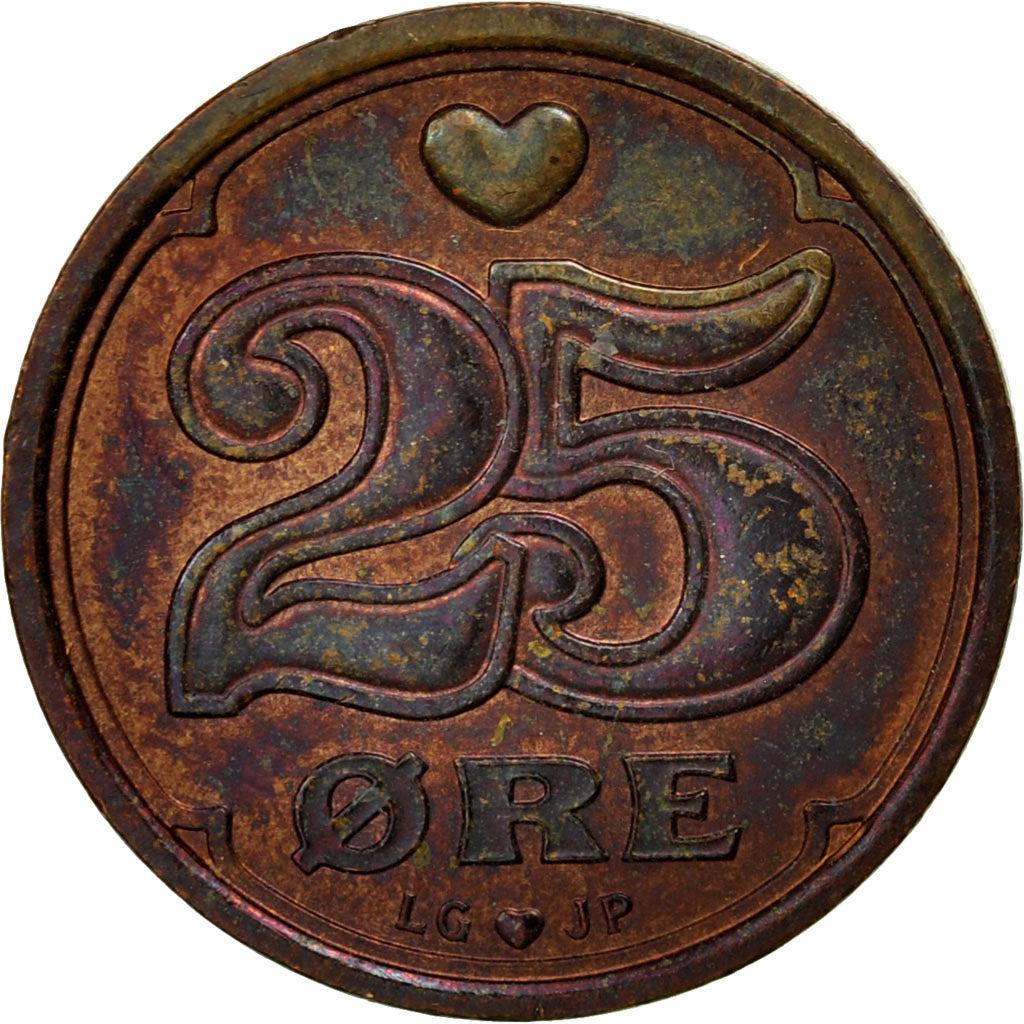 Moneta, Danimarca, Margrethe II, 25 Öre, 1998, Copenhagen, BB, Bronzo, KM:868.1