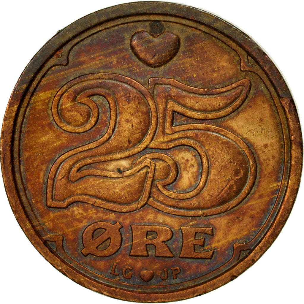 Monnaie, Danemark, Margrethe II, 25 Öre, 1994, Copenhagen, TTB, Bronze