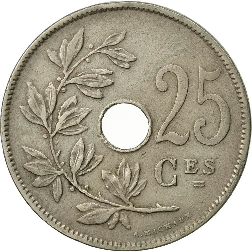Coin, Belgium, 25 Centimes, 1929, EF(40-45), Copper-nickel, KM:68.1