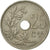 Münze, Belgien, 25 Centimes, 1929, SS, Copper-nickel, KM:68.1