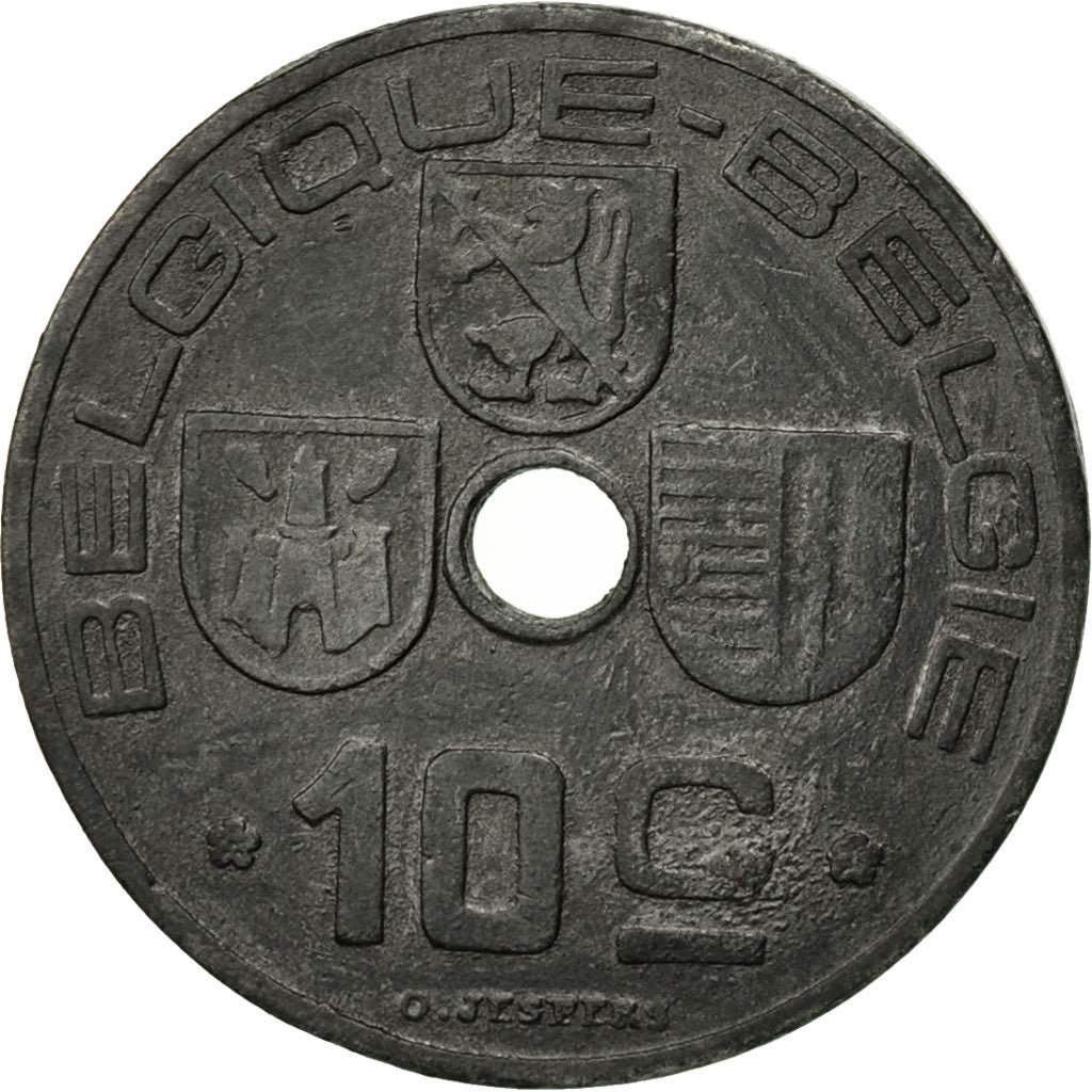 Coin, Belgium, 10 Centimes, 1941, EF(40-45), Zinc, KM:125