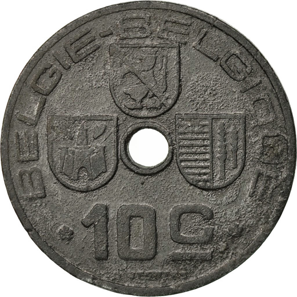 Coin, Belgium, 10 Centimes, 1941, EF(40-45), Zinc, KM:126