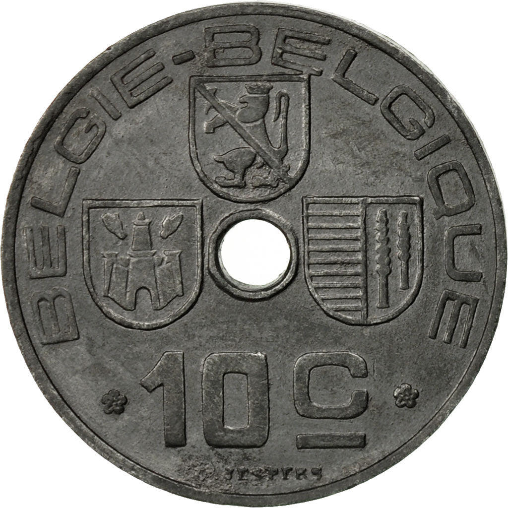 Coin, Belgium, 10 Centimes, 1946, EF(40-45), Zinc, KM:126