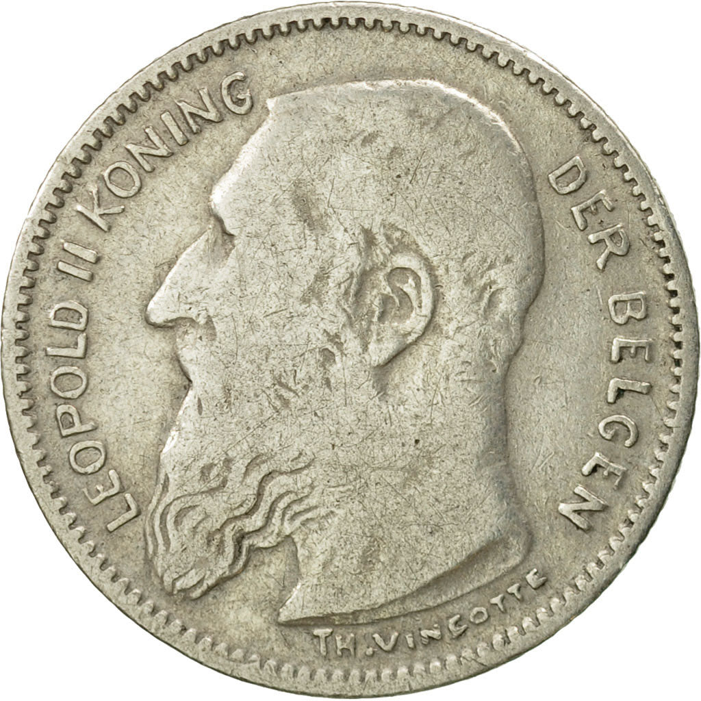Moneda, Bélgica, 50 Centimes, 1907, MBC, Plata, KM:61.1