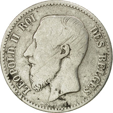 Coin, Belgium, Leopold II, Franc, 1867, VF(20-25), Silver, KM:28.1