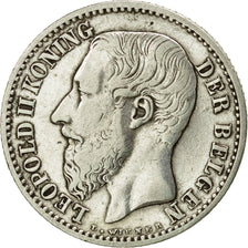 Coin, Belgium, Leopold II, Franc, 1887, EF(40-45), Silver, KM:29.1